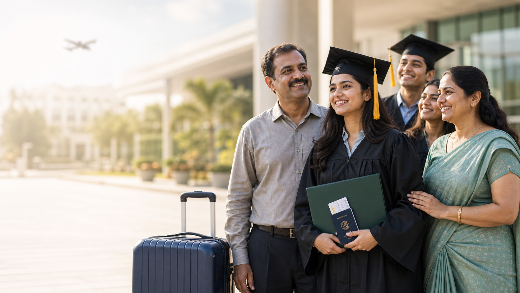 Students on a campus using ShikshaLoan to plan scholarships and funding